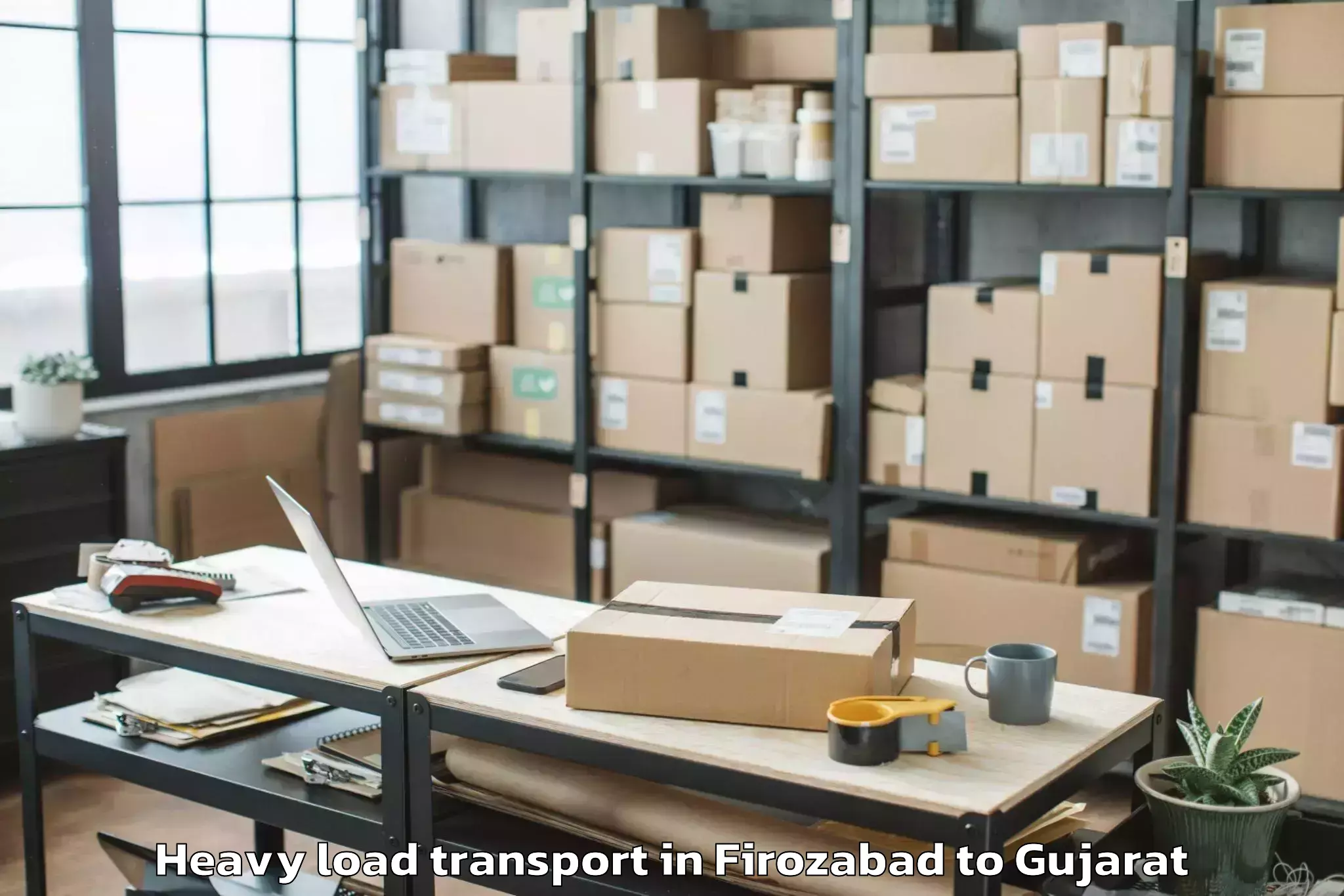 Easy Firozabad to Bansda Heavy Load Transport Booking